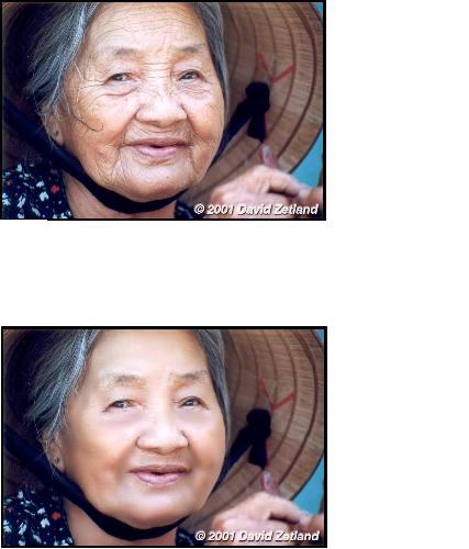 old woman airbrushed - this is an old woman airbrushed to make her look younger
how does it look?