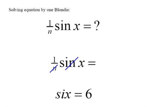 blondie - Solving equation by a blondie
