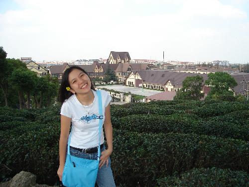 me at the tea garden - i enjoy my tour with a friend in shanghai.