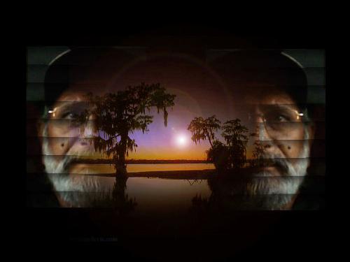 Synchronized - This photoart work just deals with my close-up and a nature picture as a try to create a synchronized image!