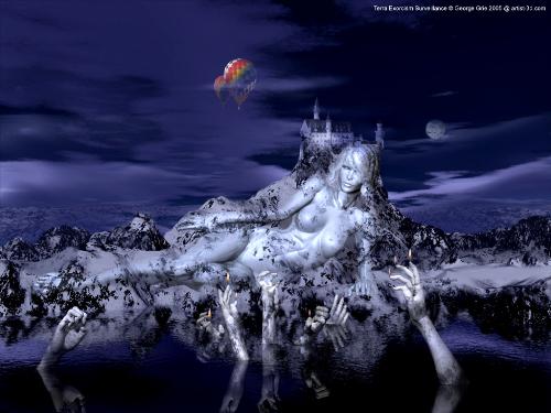 fantasy - a woman amongst the peaks