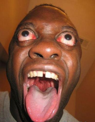 Scary lunatic Face - very awesome picture...