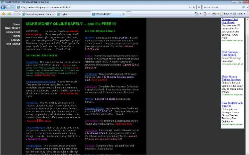 webpage screen shot - screenshot of page I am talking about