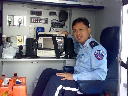 EMS Ambulance crew - Taken in our ambulance during rest hours. Life of an EMT is hard but challenging