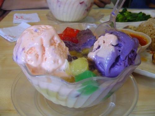 chowking halo-halo - my most favorite, a mixture of sweets with grated ice and milk.