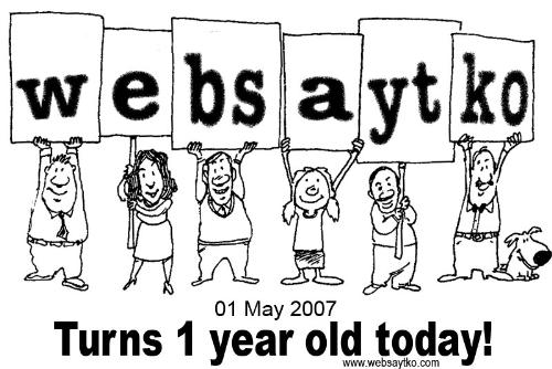 websaytko just turn 1 today - an image i have edited for my article on websaytko 1st year anniversary