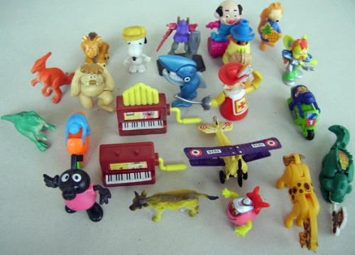 Toys - Toys from chocolate eggs.