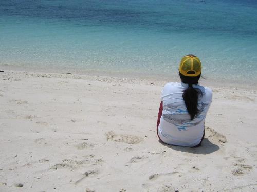 boracay view - my friend watching the scenic view of boracay. taken this summer.