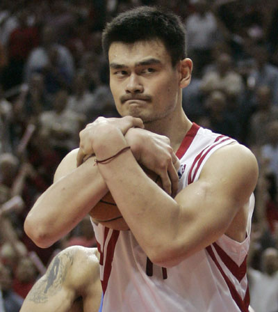 Houston Rockets center, Yao Ming  - Houston Rockets defeated Utah Jazz in Game 5 of NBA Western Conference Playoffs in Houston April 30, 2007.
