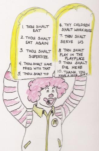 Upcoming monopolies - My political cartoon of McDonalds
