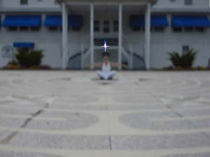 I am sitting on a Labrynth to manifest a Meditativ - This is right in front of the Association for Research & Enlightenment in Virginia Beach, Virginia. The campus of Atlantic University where a student seeking transpersonal ways of embracing 'humanhood' can seek through the works of Edgar Cayce, Mark Thurston, and Ken Wilber.  I found how to open my creation channel when I need to calm my emotional channel . . . best anger management !
