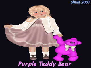 Purple Teddy Bear - A pic a dear, sweet, and special friend made for me =)