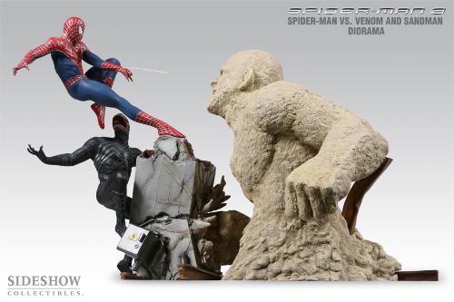 Sideshow: Spiderman VS Venom and Sandman Diorama - www.sideshowcollectibles.com