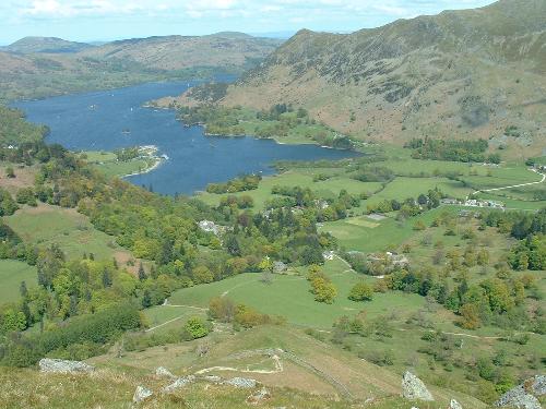 Ullswater from Birks - All down hill from here. A summers afternoon descent after a day in the fells of the English Lake district