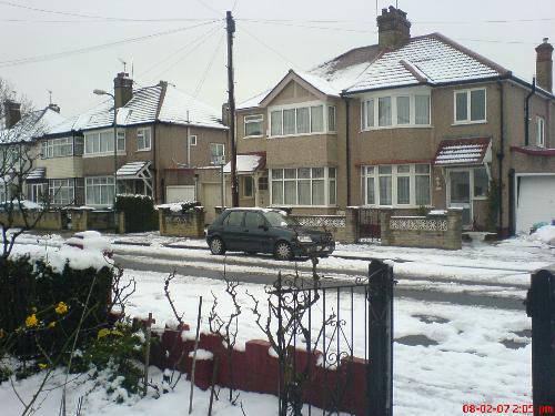 snowy London - outside my home in london