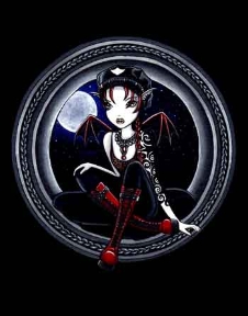 Vampire Girl - vampire girl sitting in window