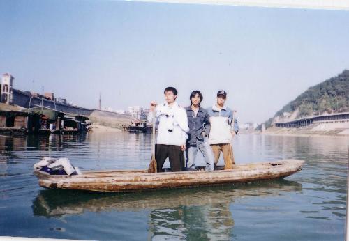 my friends and me - my friends and me in a boat.a very nice day!