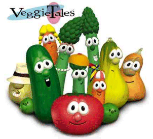 veggie tales - many of the veggies from Veggie Tales