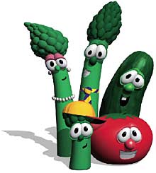 veggies - the Asparagus family, Bob and Larry from Veggie Tales