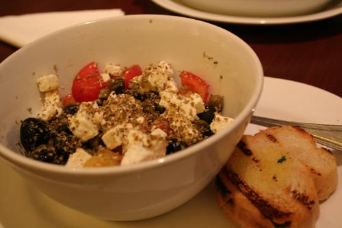 greek salad - a serving of greek salad