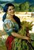 maiden with palay stalk - this is one of the paintings of amorsolo that was converted into a cross stitch pattern.