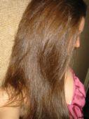 hair - long brown hair. can be associated with parts of the body. What your hair looks like.