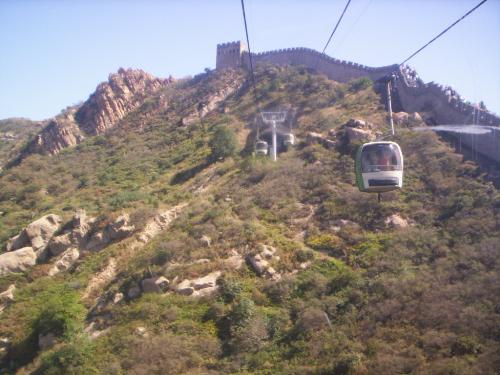 cable cars - cable cars at the great wall