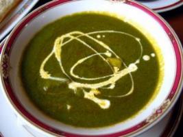 palakpanir - One very famous Indian vegetarian dish called palakpanir.