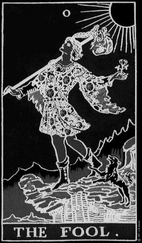 The Fool - Tarot: The Fool in black and white