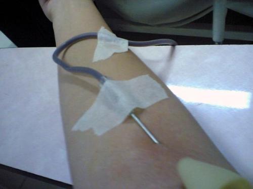 donate blood... save a life... - this is me donating my blood...
