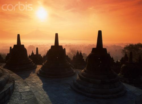 borobudur - borobudur at sunrise