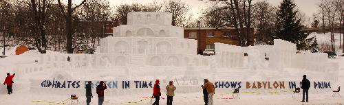 Snow Statue - This statue was a winner one year for Winter Carnival.