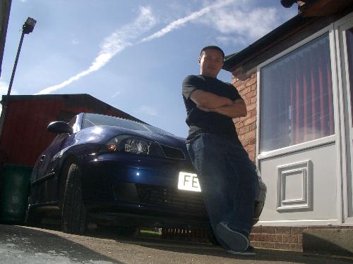 Me and my toy. - Taken on my driveway April 2007.