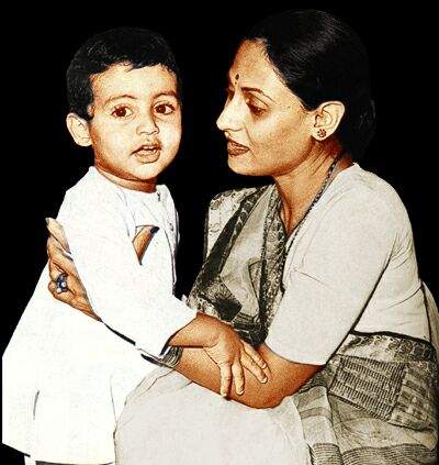 abhishek as chilhood -  c hild abhishek abhishek with his mother jaya bachhan