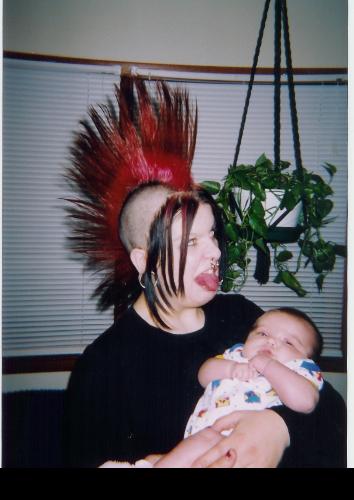 My daughters friend. - This is my daughters friend Niki. She loves to do up her hair in a mohawk when going out on the town. She is a wonderful mommy to 2 little girls. Her daughter Aria called my daughter mommy too when she was learning to talk.