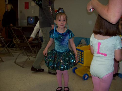 Emma at her first recital - Just minuets till stage time. Emma at her first recital - Just minuets till stage time.
