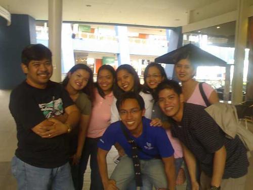 hanging out after work - with my officemates after a hard days work malling