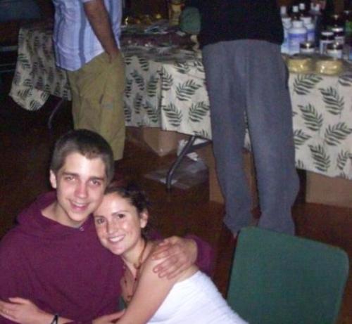 Me and Natalie in Hawaii - On David Wolfe's Raw Food Health retreat...right in front of the store for health products they had there.