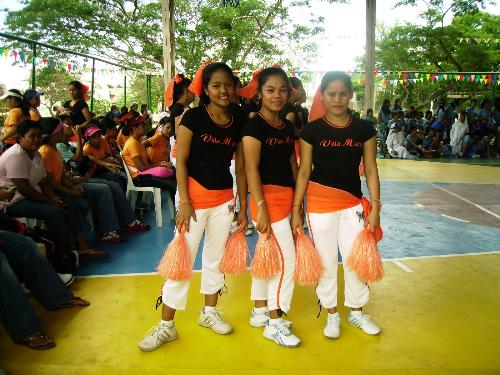 cheerleaders! - some of the members of the cheerleading squad here in our place.