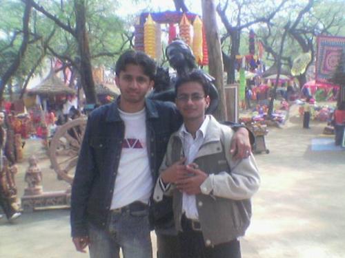 ME with BINDU in surajkund - here i m with my best man bindu in surajkund fair near our collage MRCE-Faridabad