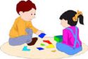 child care pic - picture of two kids playing