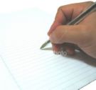 Writing - Someone getting ready to start a brand new creation on a blank sheet of paper!