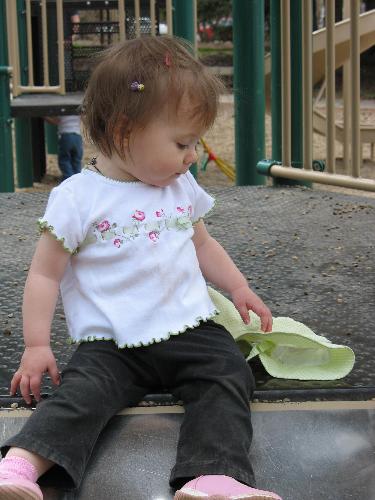Ary - This is my darling daughter on her first adventure of a slide.