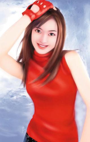 dashing red - gal in red