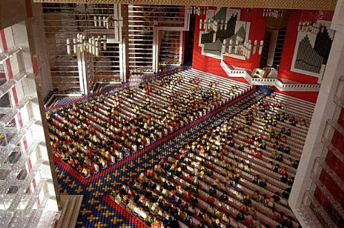 Lego Church - This is a church built entirely with Lego, including the congregation and the preacher. It is amazing in it's detail.
