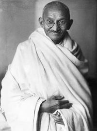 Mahatma Gandhi - As a British-educated lawyer, Gandhi first employed his ideas of peaceful civil disobedience in the Indian community's struggle for civil rights in South Africa. Upon his return to India, he organized poor farmers and labourers to protest against oppressive taxation and widespread discrimination.