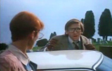 'They're comin' to get you Barbara!' - Scene where Johnny (guy with glasses) says the well known line 'They're comin' to get you Barbara!' (the girl), just for harrasement.
