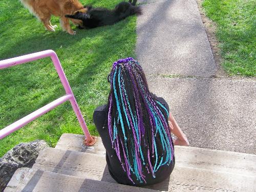 my current hairdo - I love my fun, funky hair!