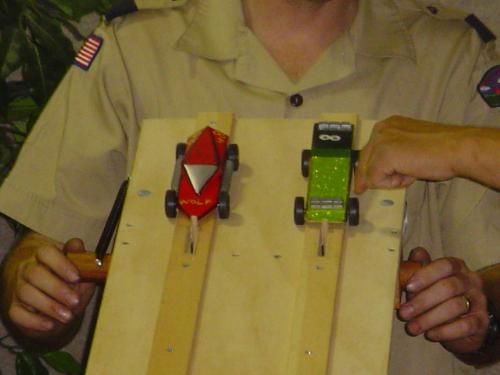 Pinewood Derby Cars - Another sampleing of Pinewood Derby Cars designed by Cub Scouts in pack 48, Chapman, Kansas. 