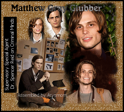 Matthew Gray Glubber aka Dr. Spencer Reid on Crimi - This is an image I put together, I really like his Character on Criminal Minds, he in my opinion is a really terrific acter and I think that he plays this character to the max.  Okay so he is my geek hottie... any fan who sees this picture you may take it for your collection :)